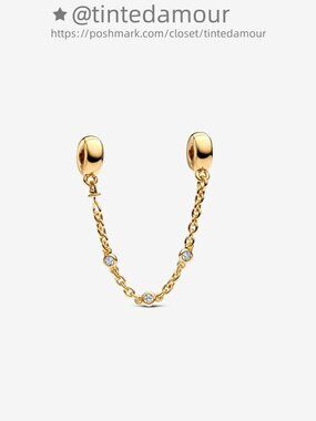 Pandora Triple Clear Stone Safety Chain